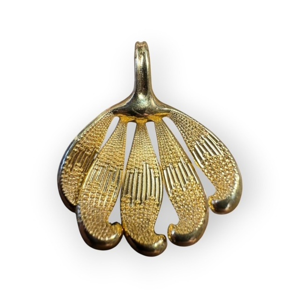 Grosse Brooch Vintage 1969 Germany Gold Textured Abstract Pin Excellent